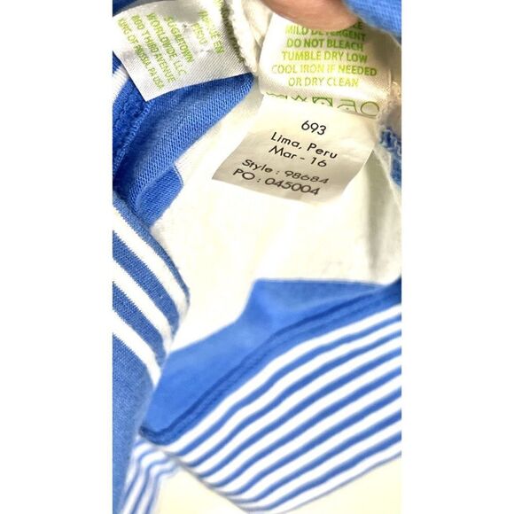 Lilly Pulitzer Marlowe Bay Blue Coconut Stripe Jersey Knit T-shirt Dress sz MEDI - Picture 10 of 13